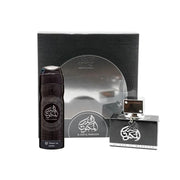 Lattafa Al Dur Al Maknoon Silver Edp Set 100 Ml + Deo