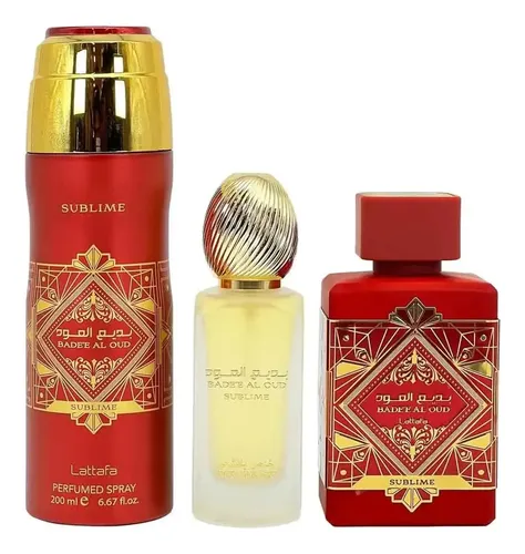 Estuche Badee Al Oud Sublime Lattafa 100ML+200ML Spray + 300ML